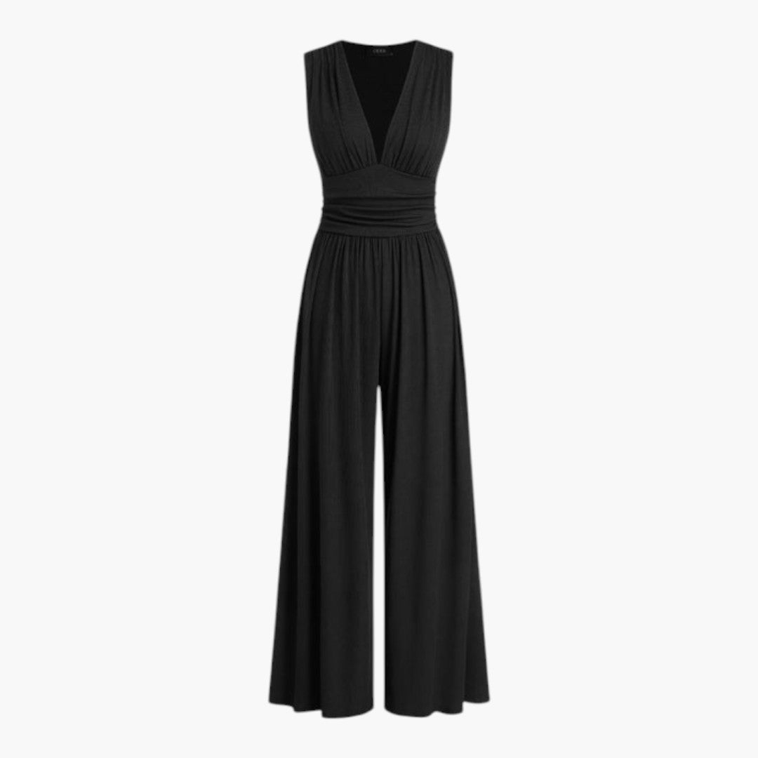 Women's Jumpsuit with Sleeveless Design and Wide-Leg Fit
