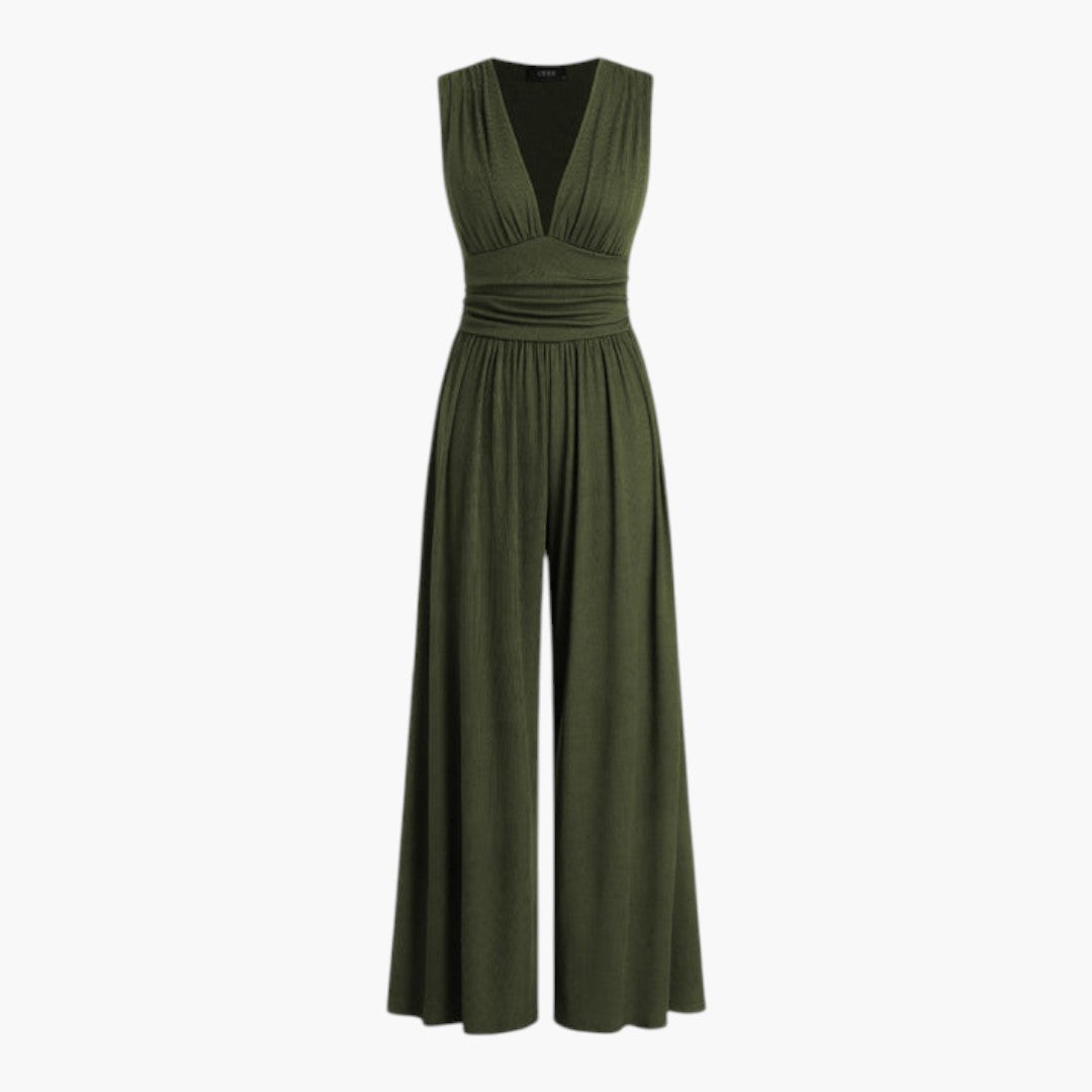 Women's Jumpsuit with Sleeveless Design and Wide-Leg Fit