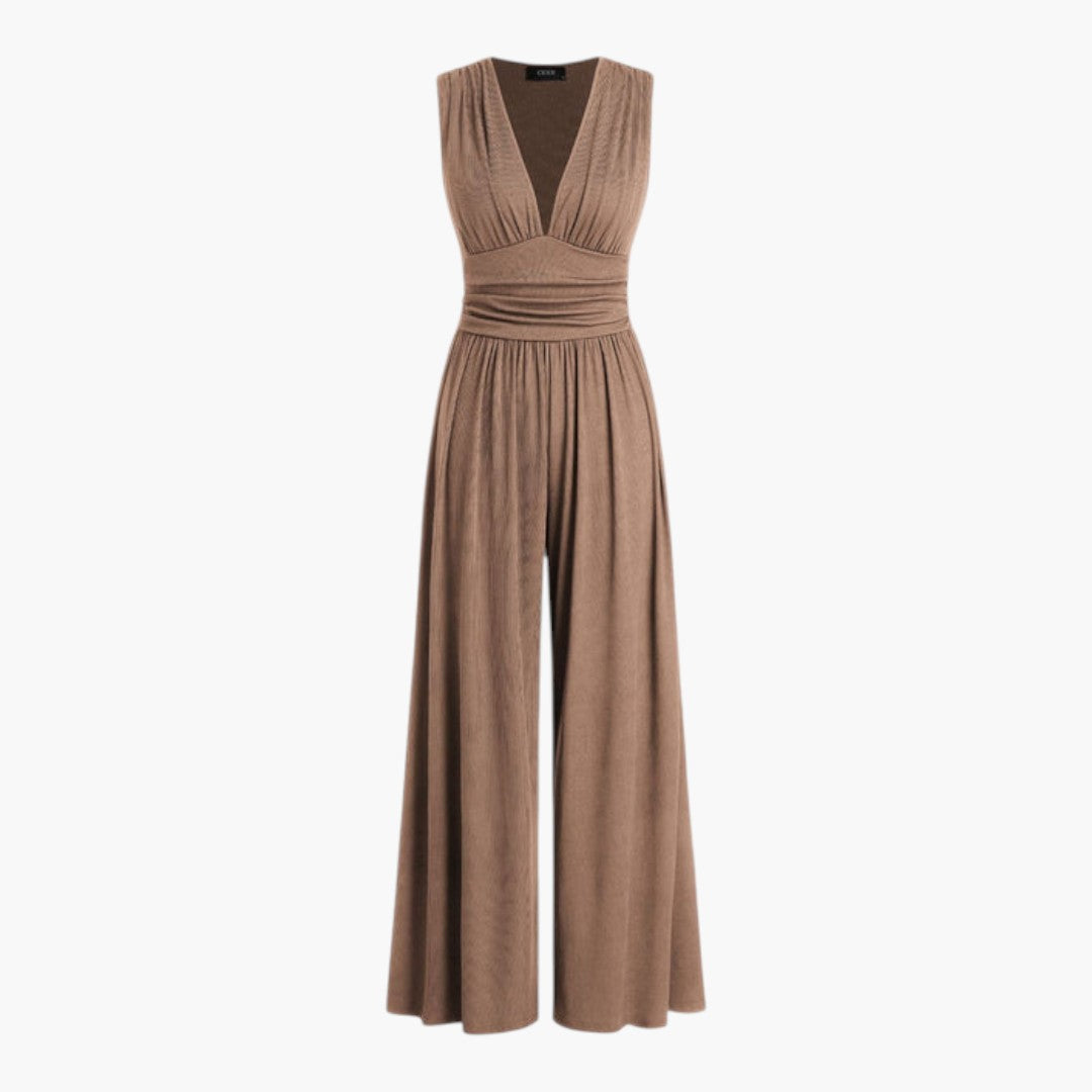 Women's Jumpsuit with Sleeveless Design and Wide-Leg Fit
