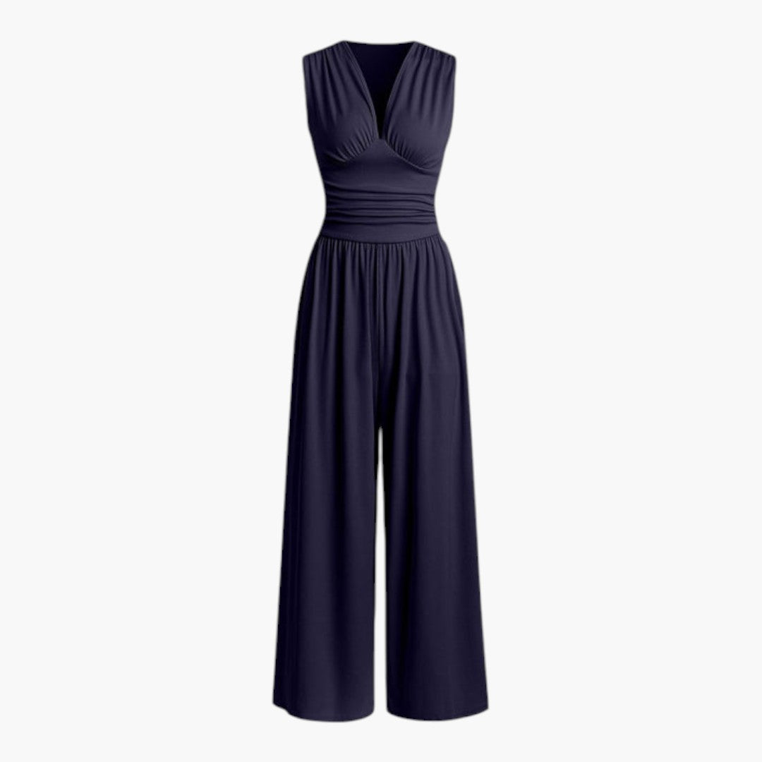 Women's Jumpsuit with Sleeveless Design and Wide-Leg Fit
