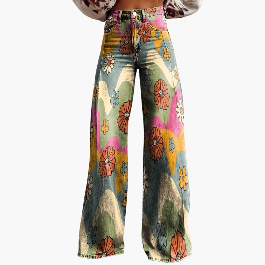 Women's Printed Wide-Leg Pants