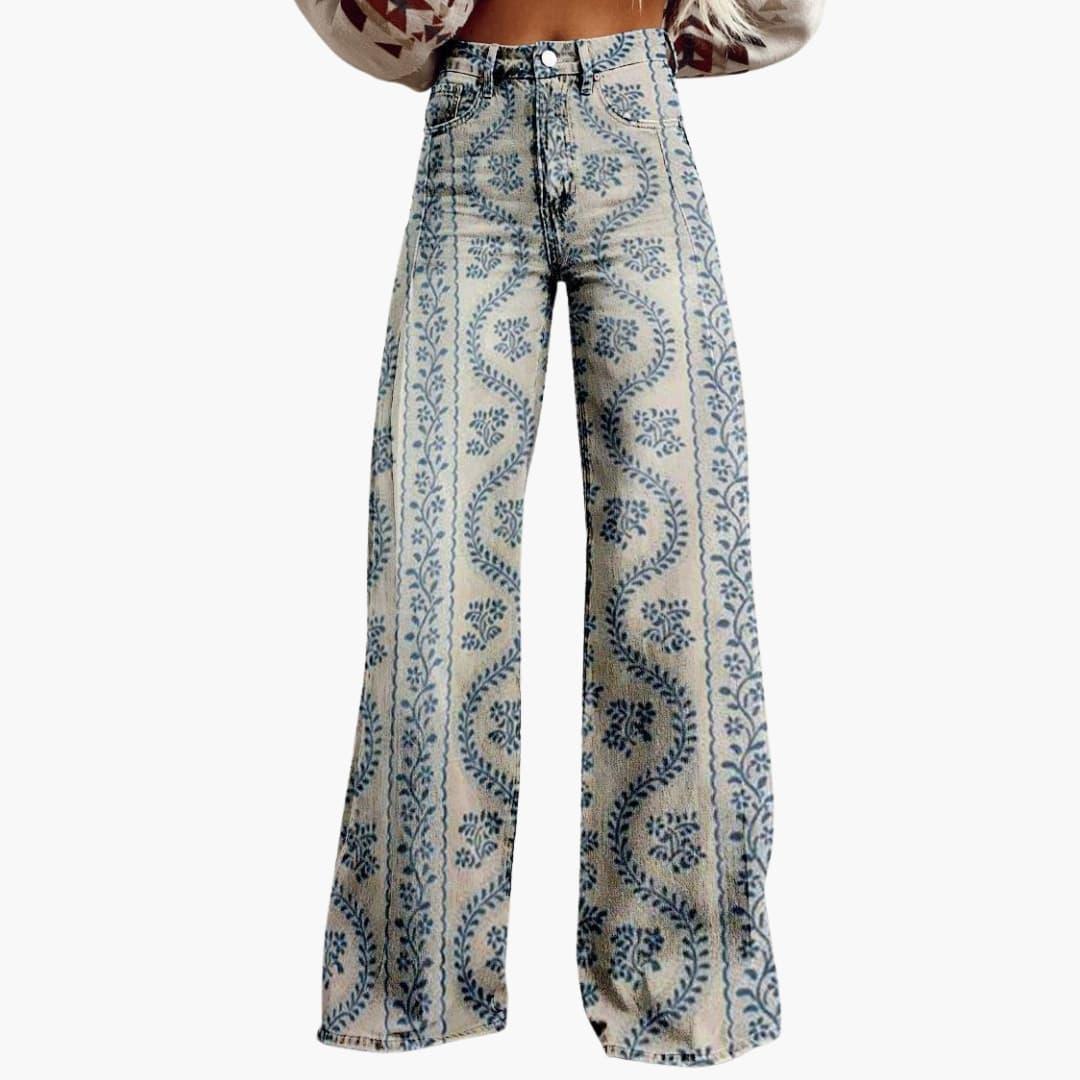 Women's Printed Wide-Leg Pants