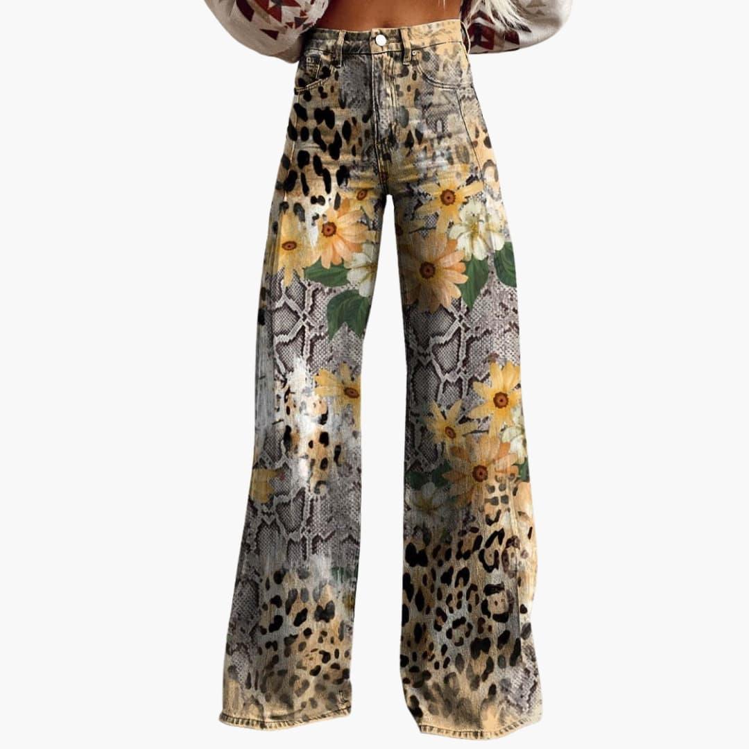 Women's Printed Wide-Leg Pants