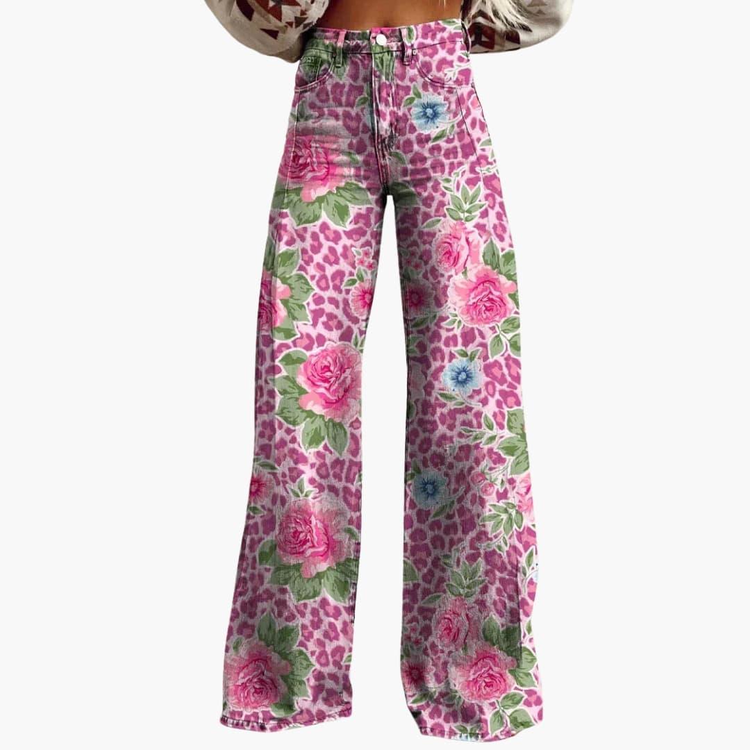 Women's Printed Wide-Leg Pants
