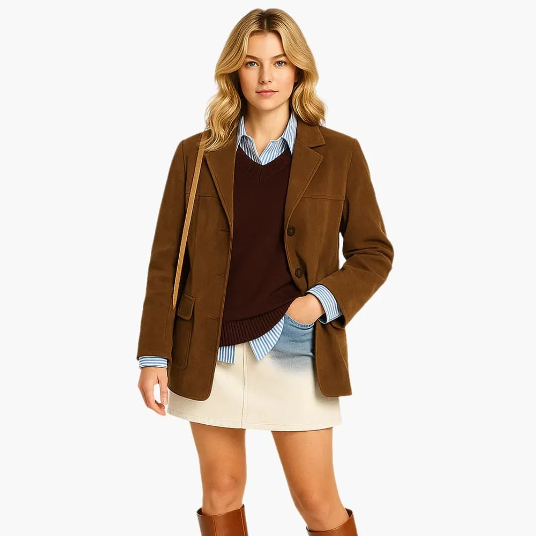 Bavane | Women's Blazer with Button Closure and Side Pockets