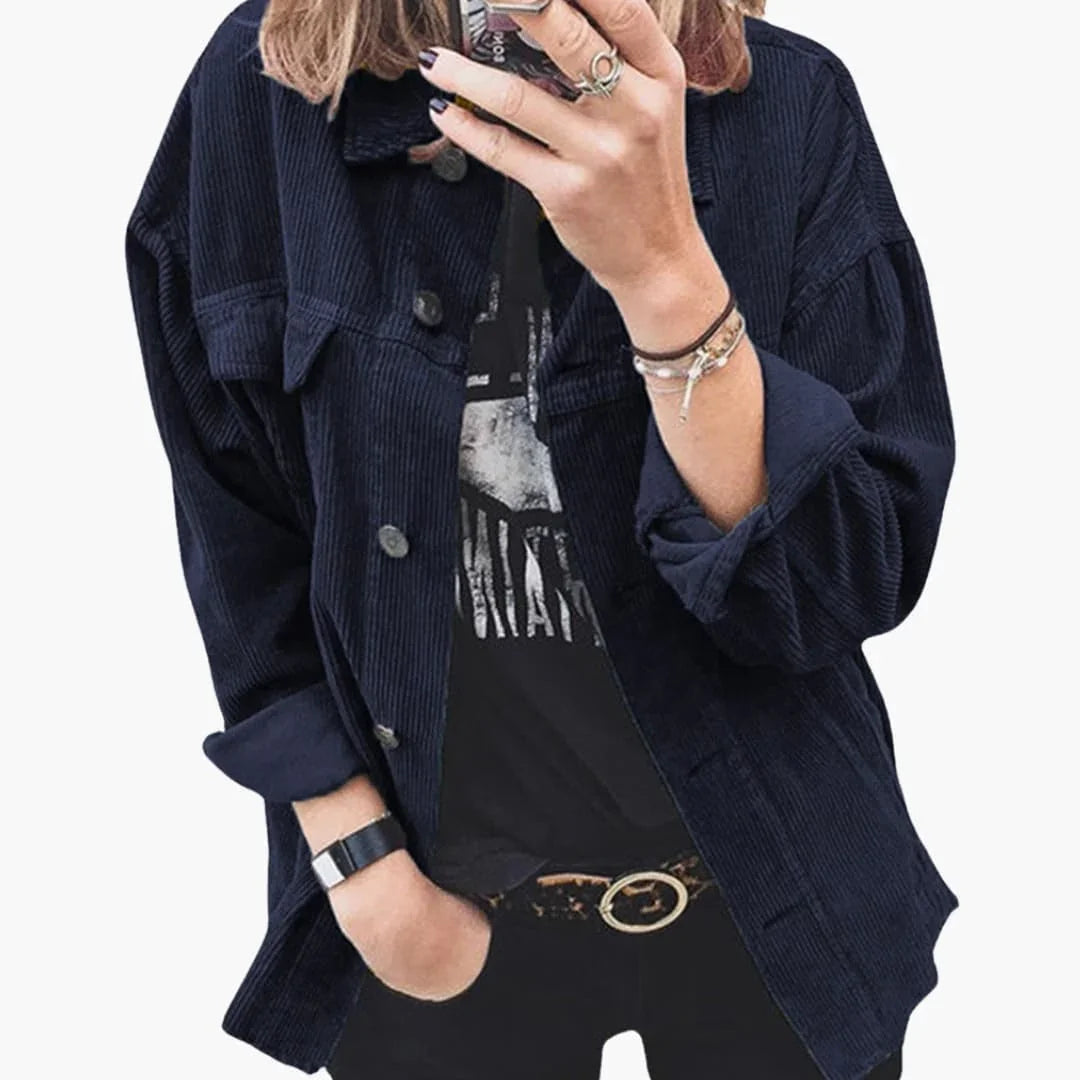 Bavane | Women's Cord Jacket with Patch Pockets