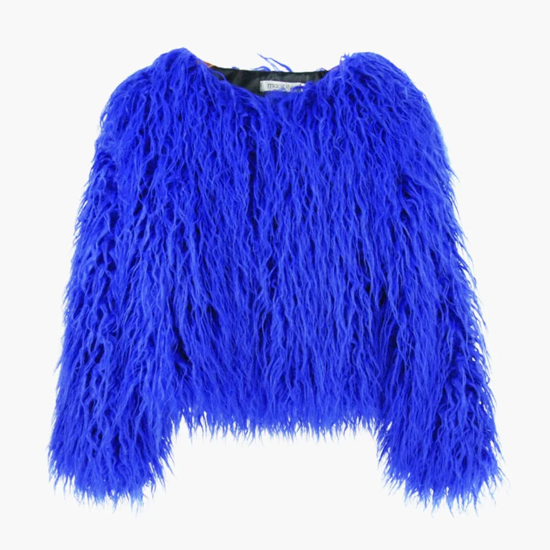 Bavane | Women's Faux Fur Coat with Long Sleeves and Textured Finish