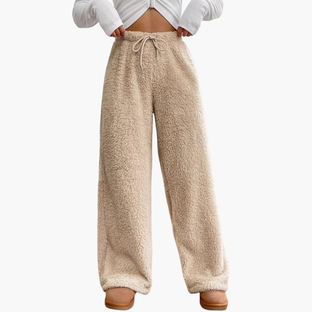 Women's Casual Pants with Drawstring and Wide Leg