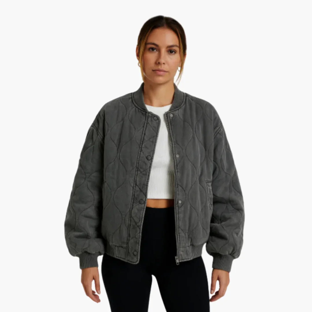 Bavane | Women's Quilted Oversized Bomber Jacket