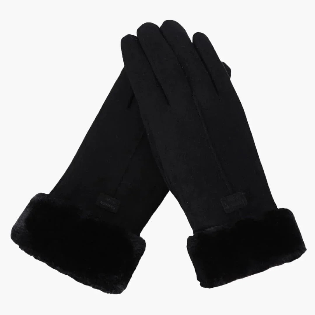 Bavane | Women's Gloves with Suede Look Lining and Elastic Cuffs