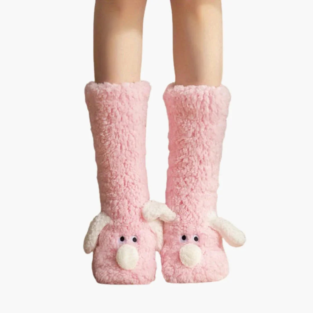 Bavane | Women's Slippers with Plush Lining and Animal Detail