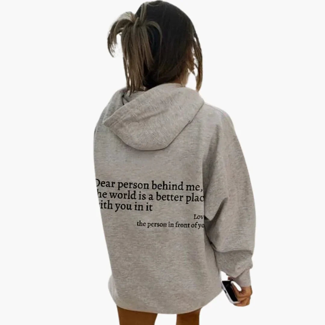 Women's Hoodie with Back Print and Hood