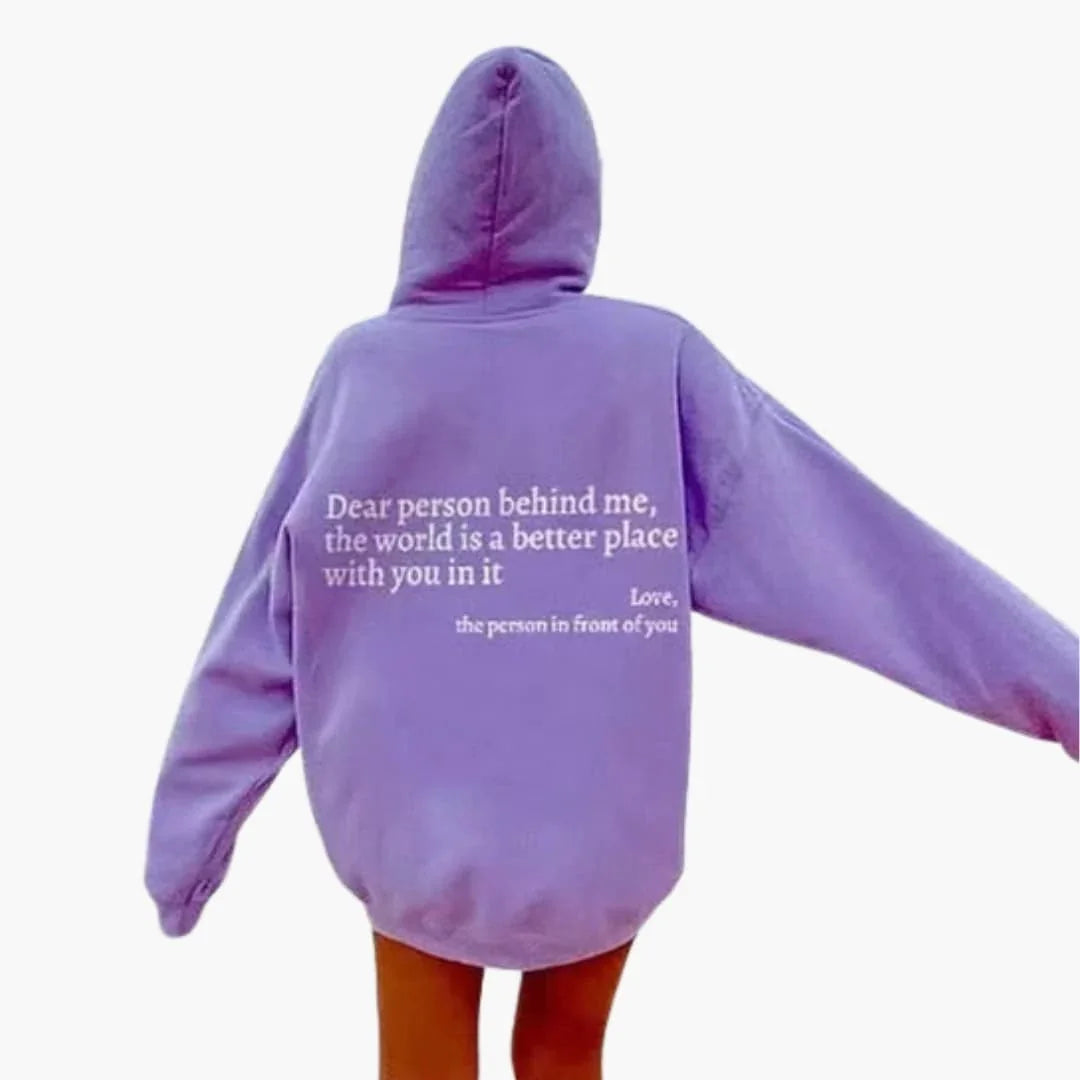 Women's Hoodie with Back Print and Hood