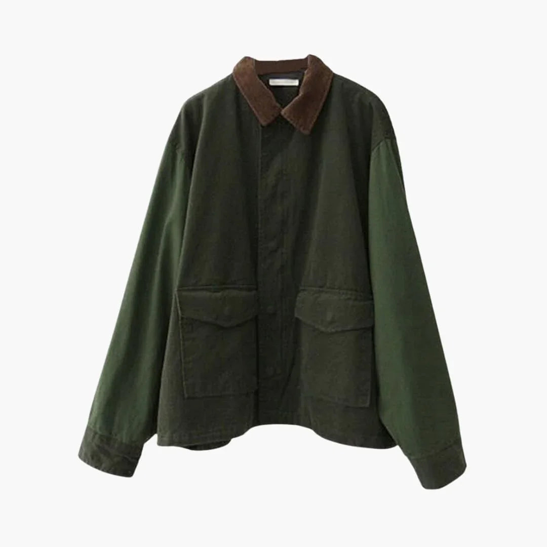 Women's Jacket with Front Zipper and Side Pockets