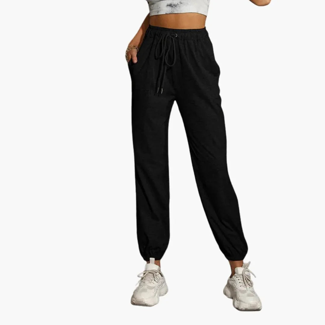 Women's Jogging Pants with Waistband and Drawstring