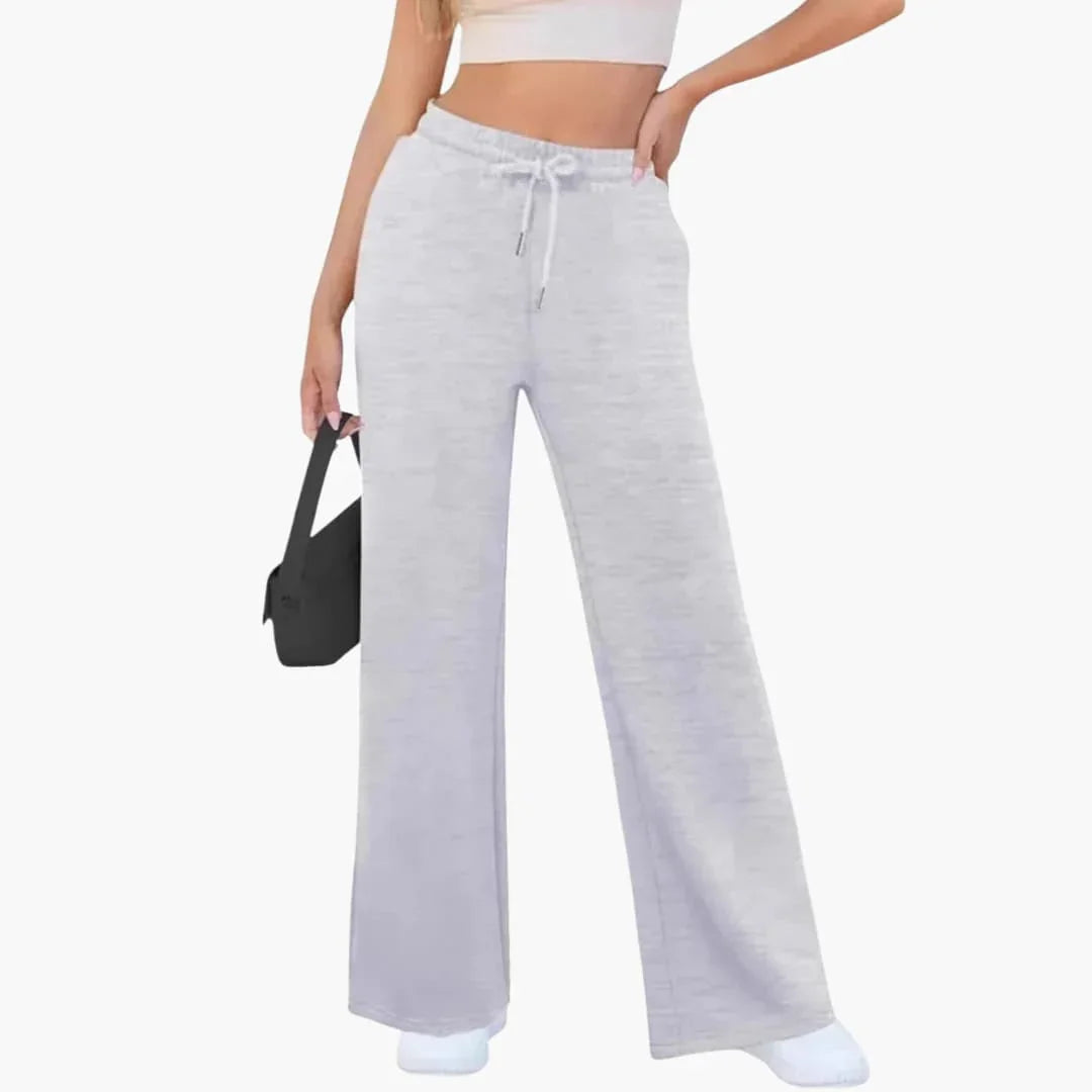 Bavane | Women's Jogging Pants with Drawstring Waist and Wide Legs
