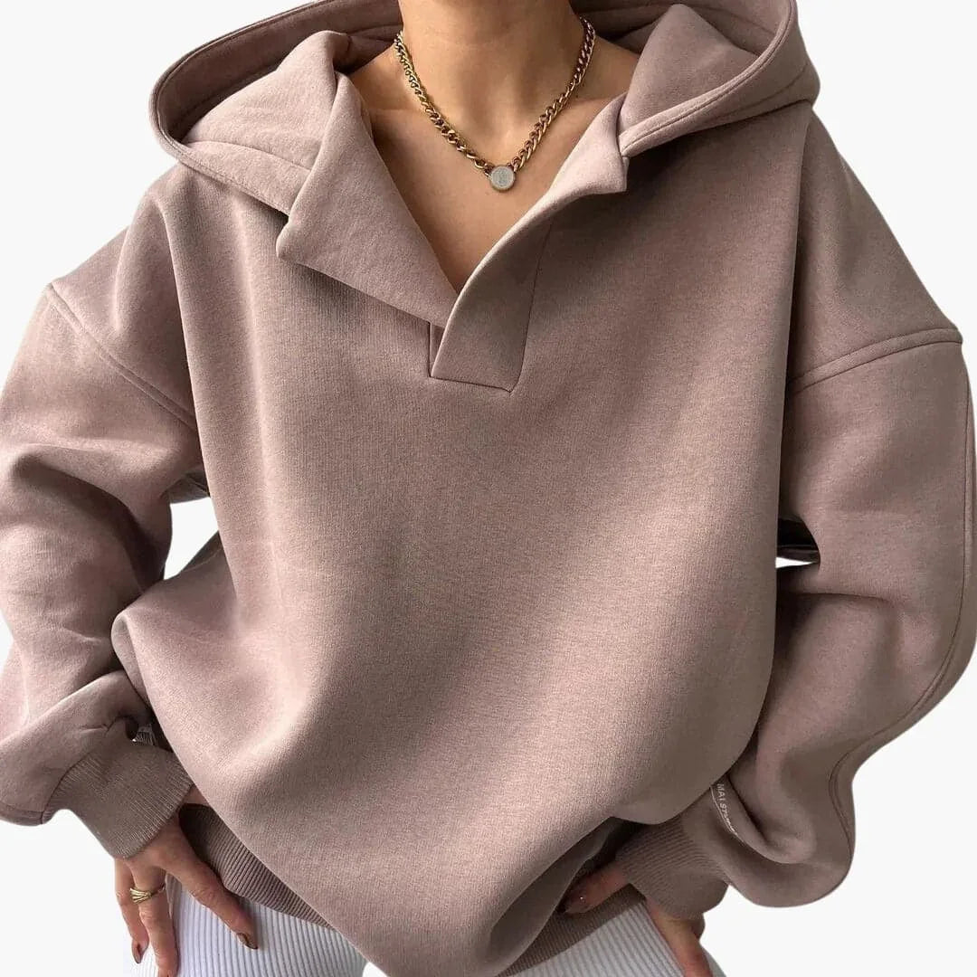 Bavane | Women's Hooded Sweatshirt with Hood and Dropped Shoulders