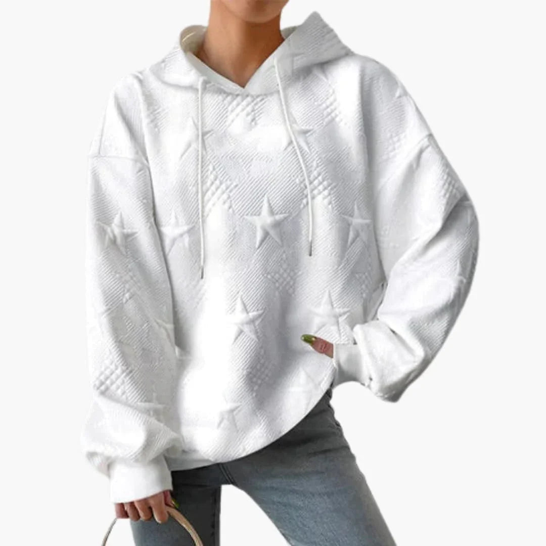 Women's Hoodie with Drawstring Hood and Long Sleeves
