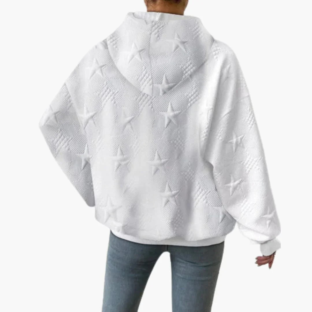 Women's Hoodie with Drawstring Hood and Long Sleeves