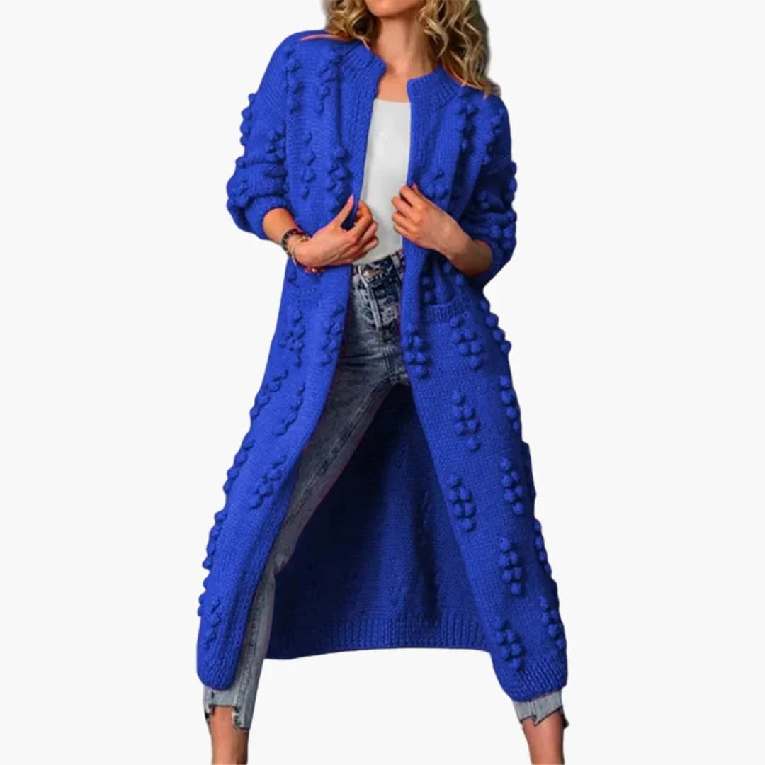 Women's Long Cardigan with Open Design