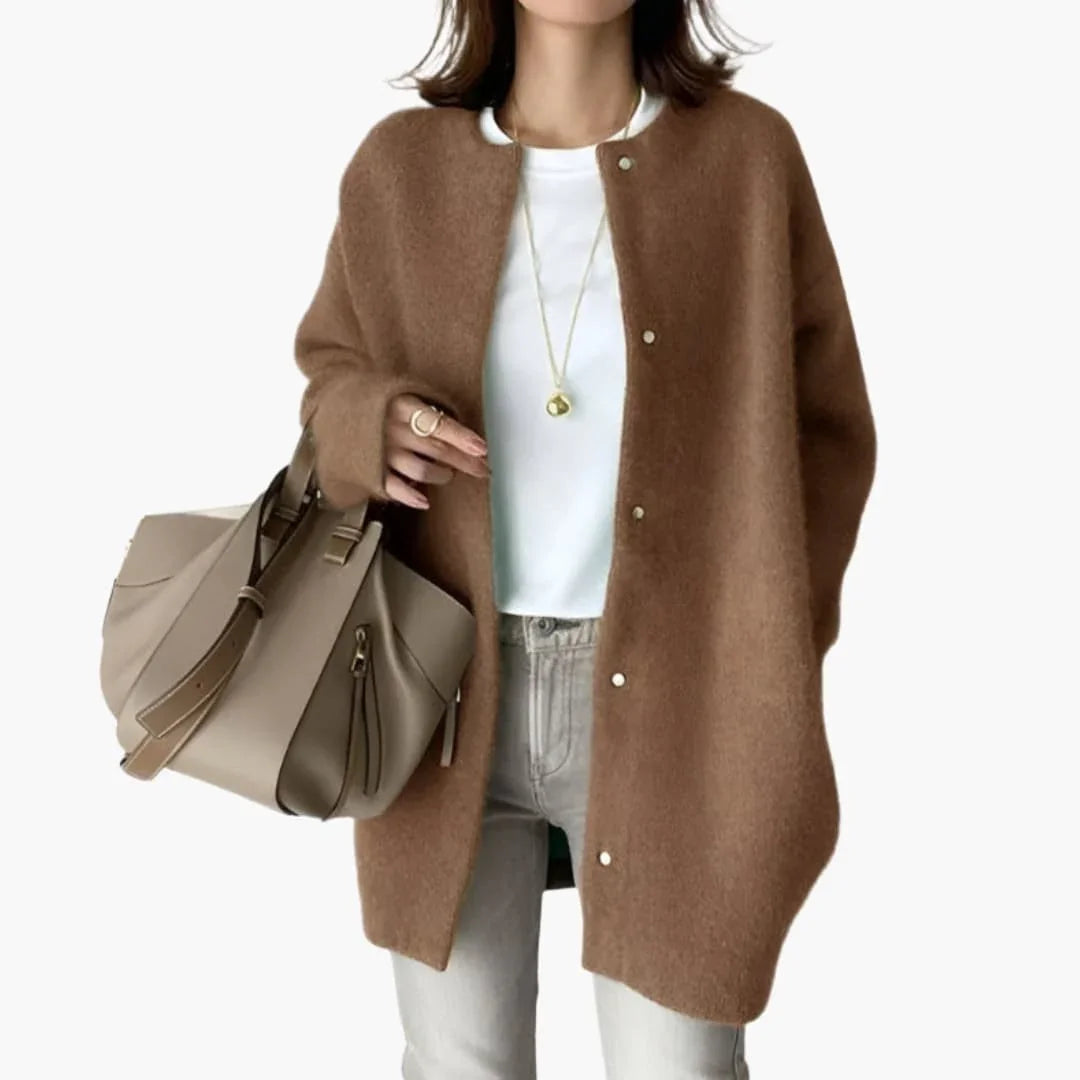Women's Oversized Cardigan with Long Sleeves