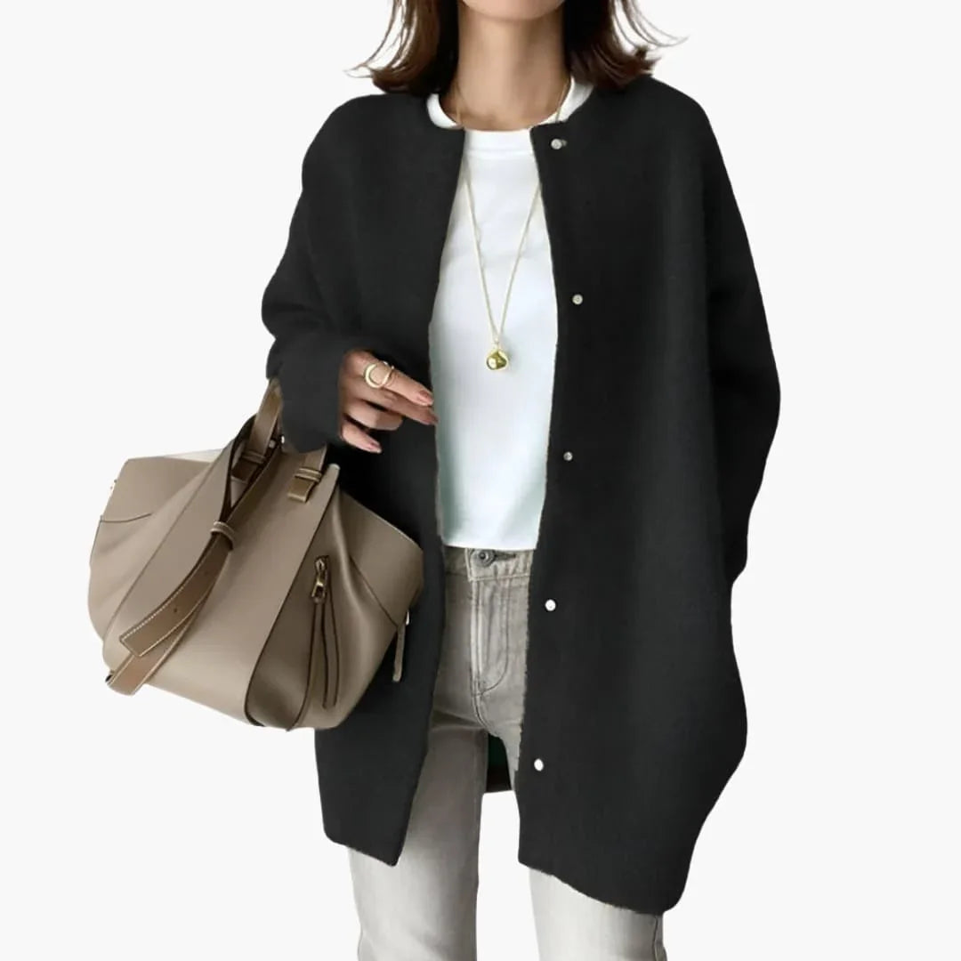 Women's Oversized Cardigan with Long Sleeves