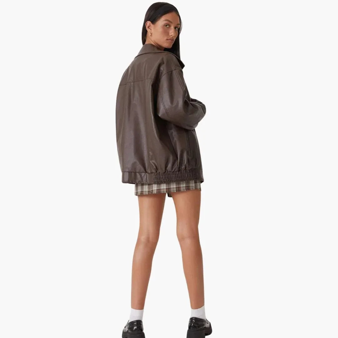 Women's Oversized Jacket with Wide Collar