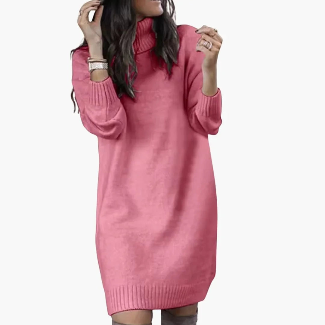 Bavane | Women's Sweater Dress with Turtleneck