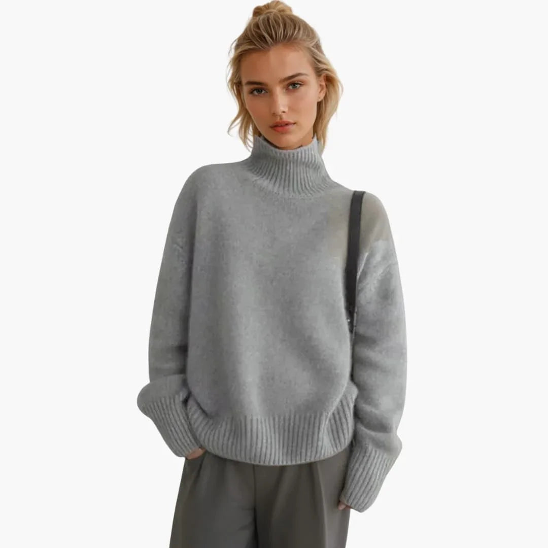 Bavane | Women's Sweater with Turtleneck and Ribbed Cuffs