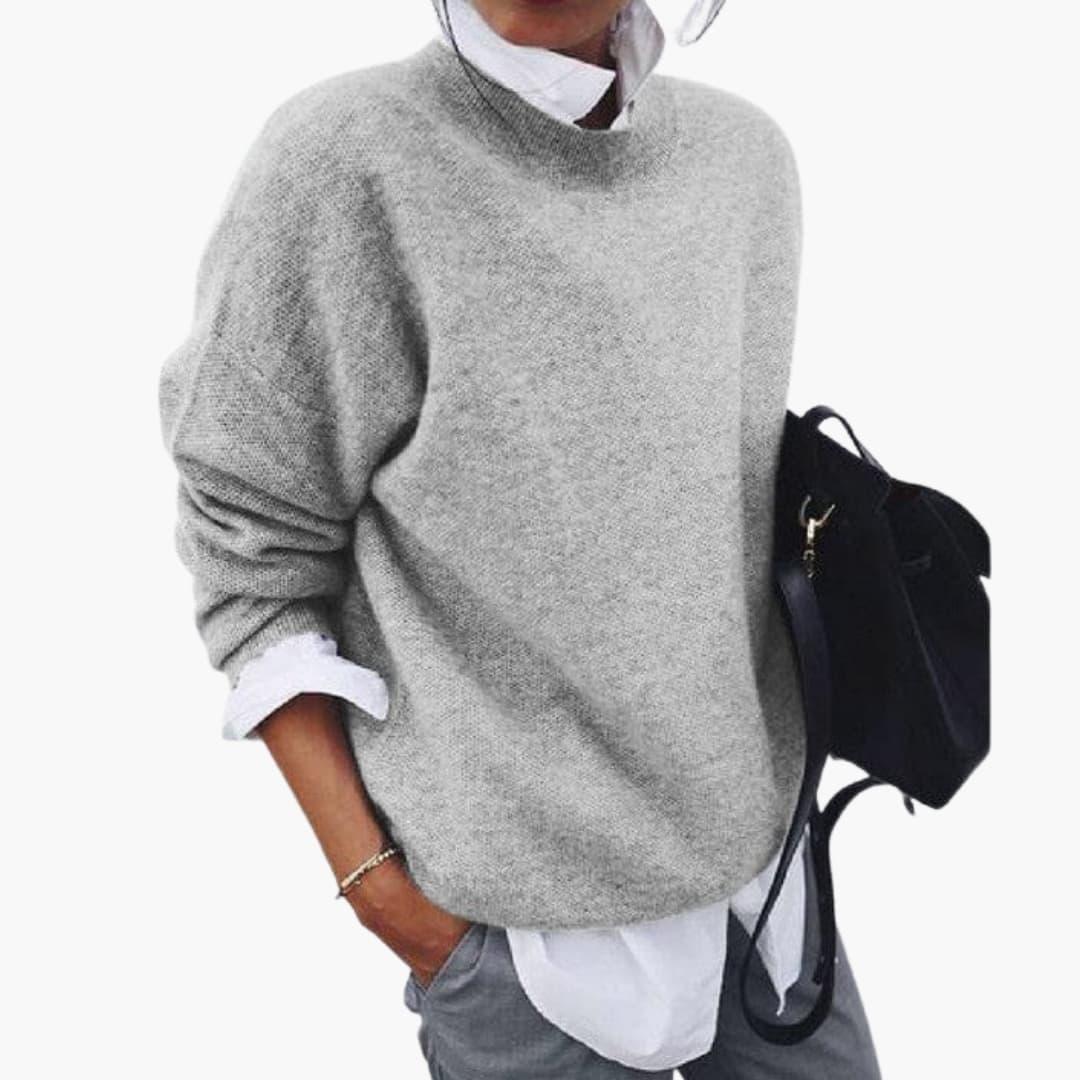 Bavane | Women's Round Neck Sweater with Long Sleeves