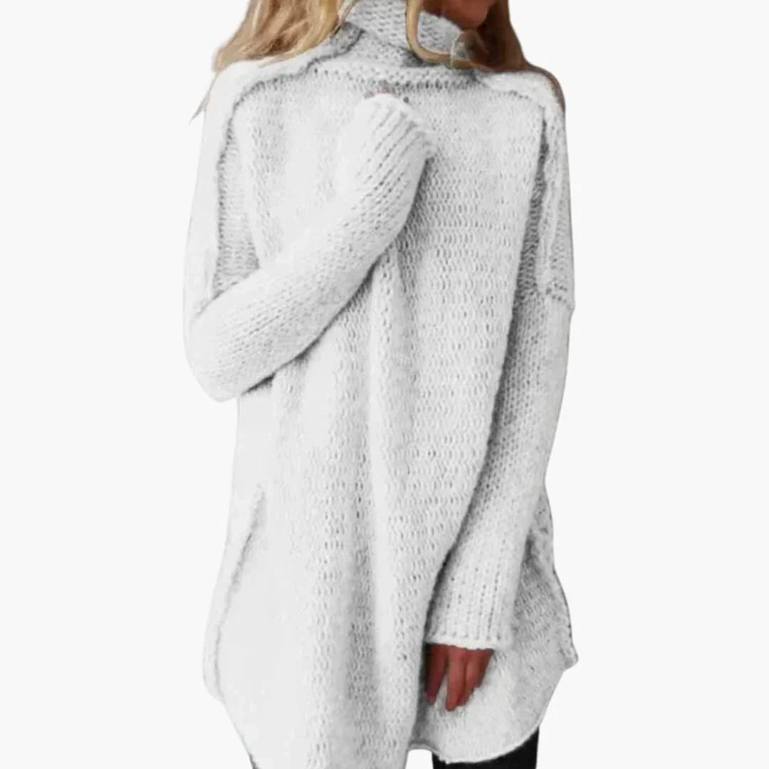 Women's Sweater with Round Neck and Loose Fit