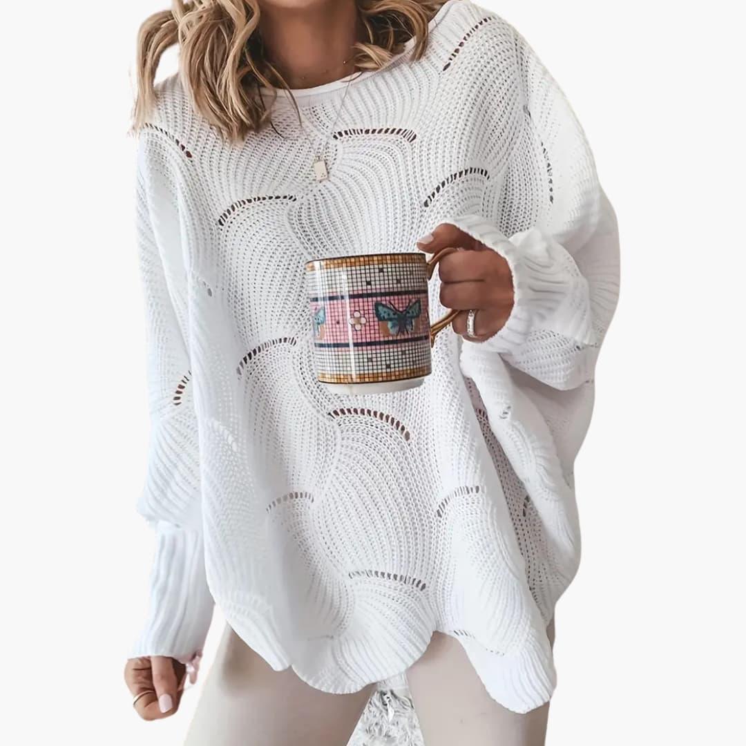 Bavane | Women's Sweater with Round Neck and Loose Straight Fit