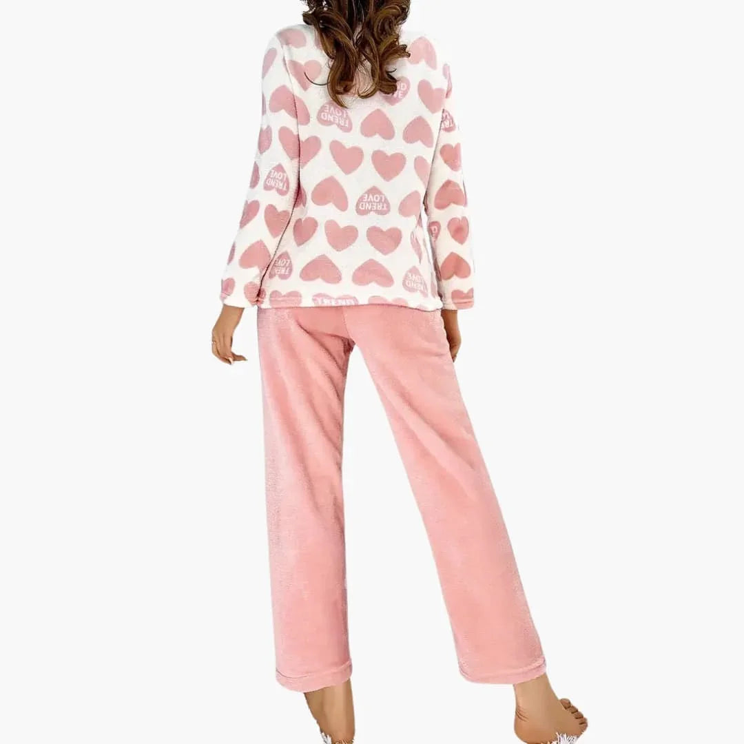 Women's Pajama Set with Print Shirt