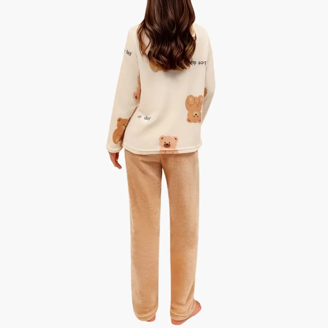 Women's Pajama Set with Print Shirt