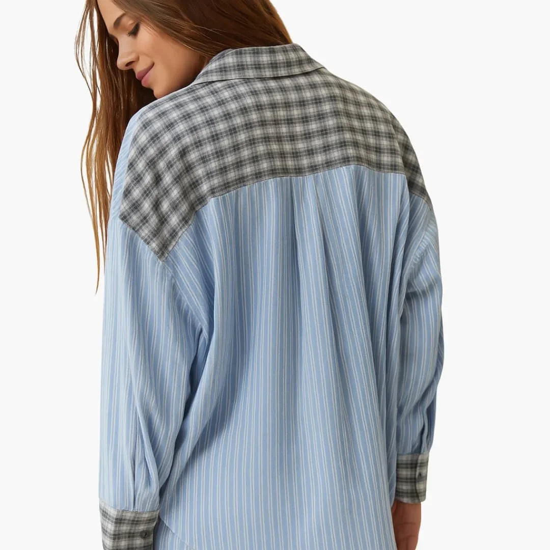 Women's Pajama Set with Striped Shirt
