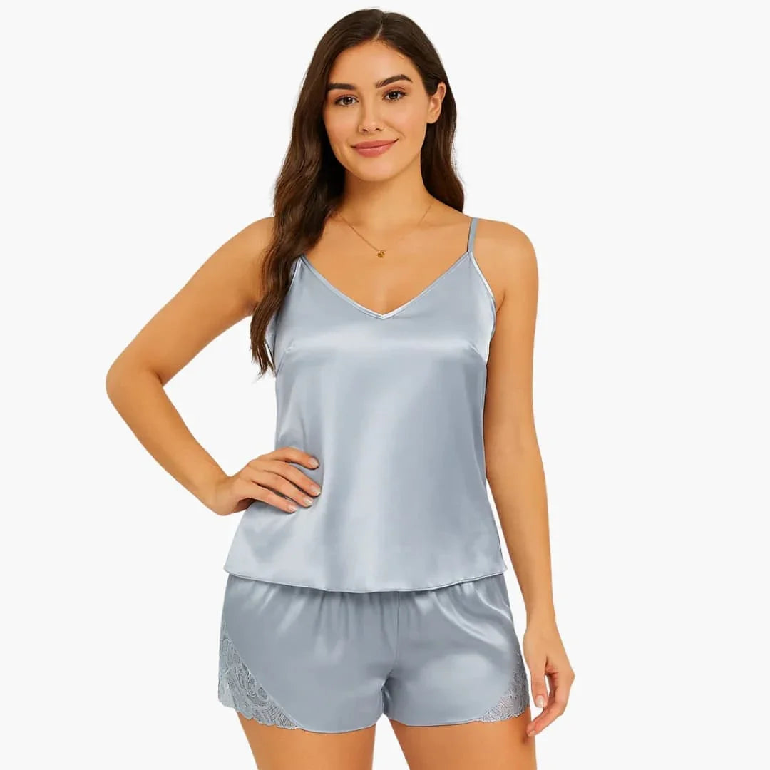 Women's Pajama Set with Tank Top and Shorts