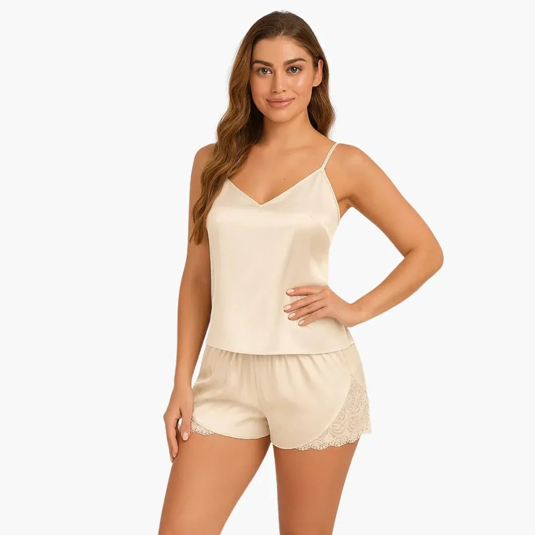 Women's Pajama Set with Tank Top and Shorts