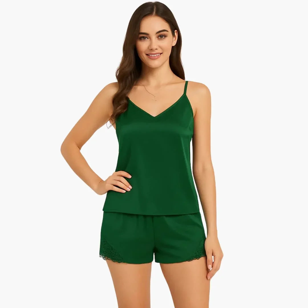 Women's Pajama Set with Tank Top and Shorts