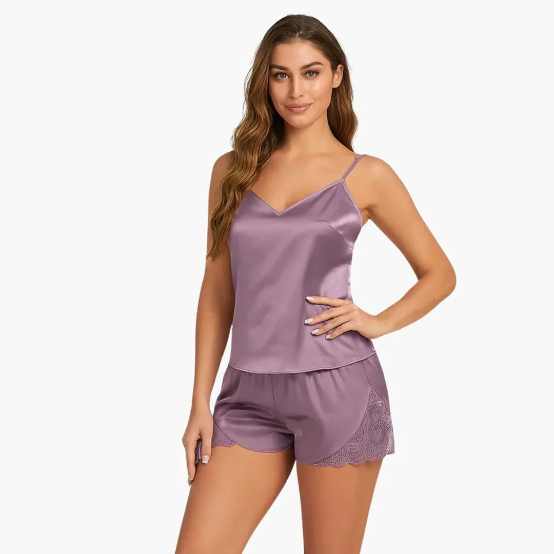 Women's Pajama Set with Tank Top and Shorts
