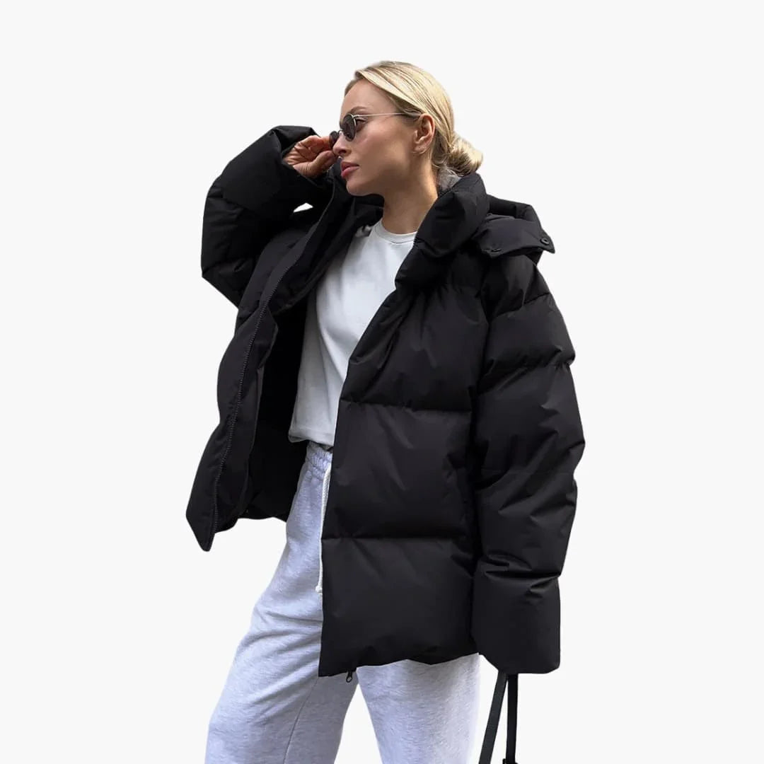 Women's Padded Jacket with High Collar