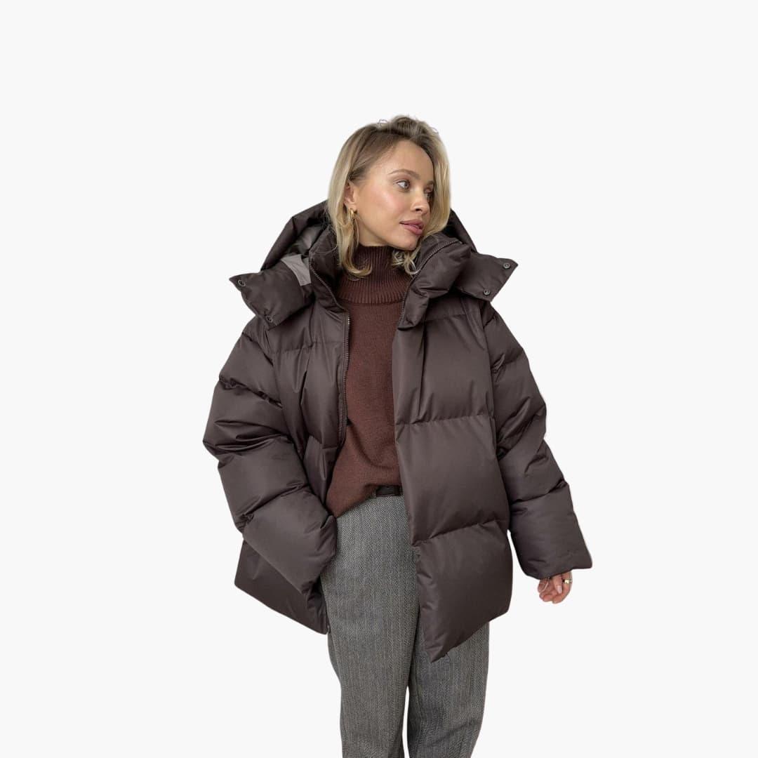 Women's Padded Jacket with High Collar