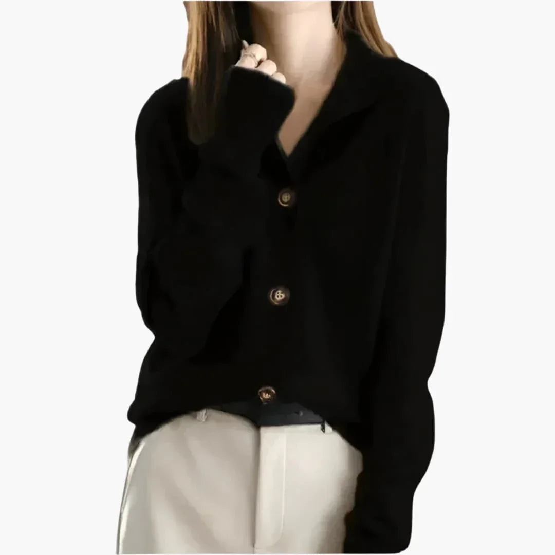 Women's Knit Cardigan with Button Placket