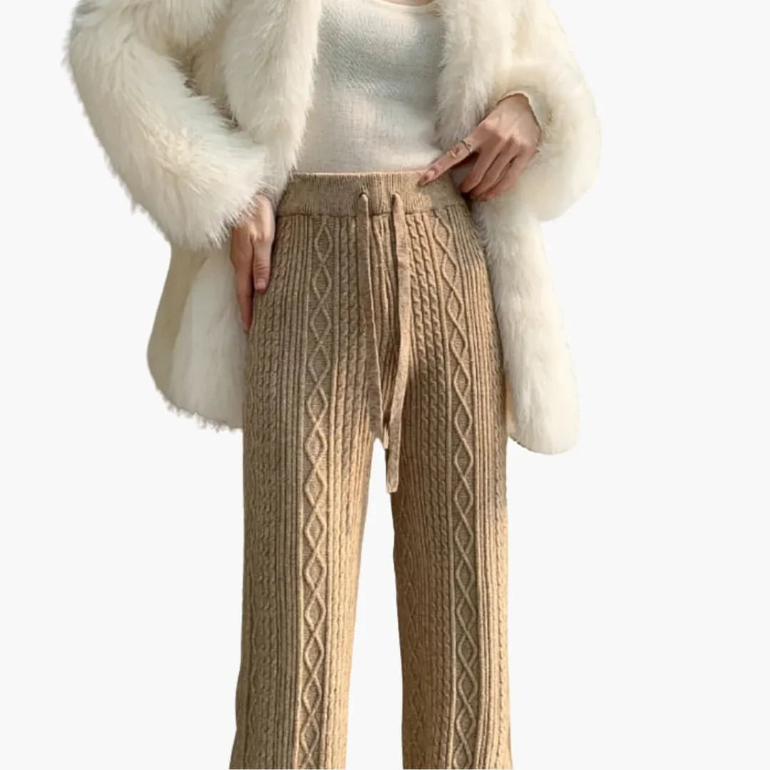 Women's Knit Jogging Pants with Straight Leg