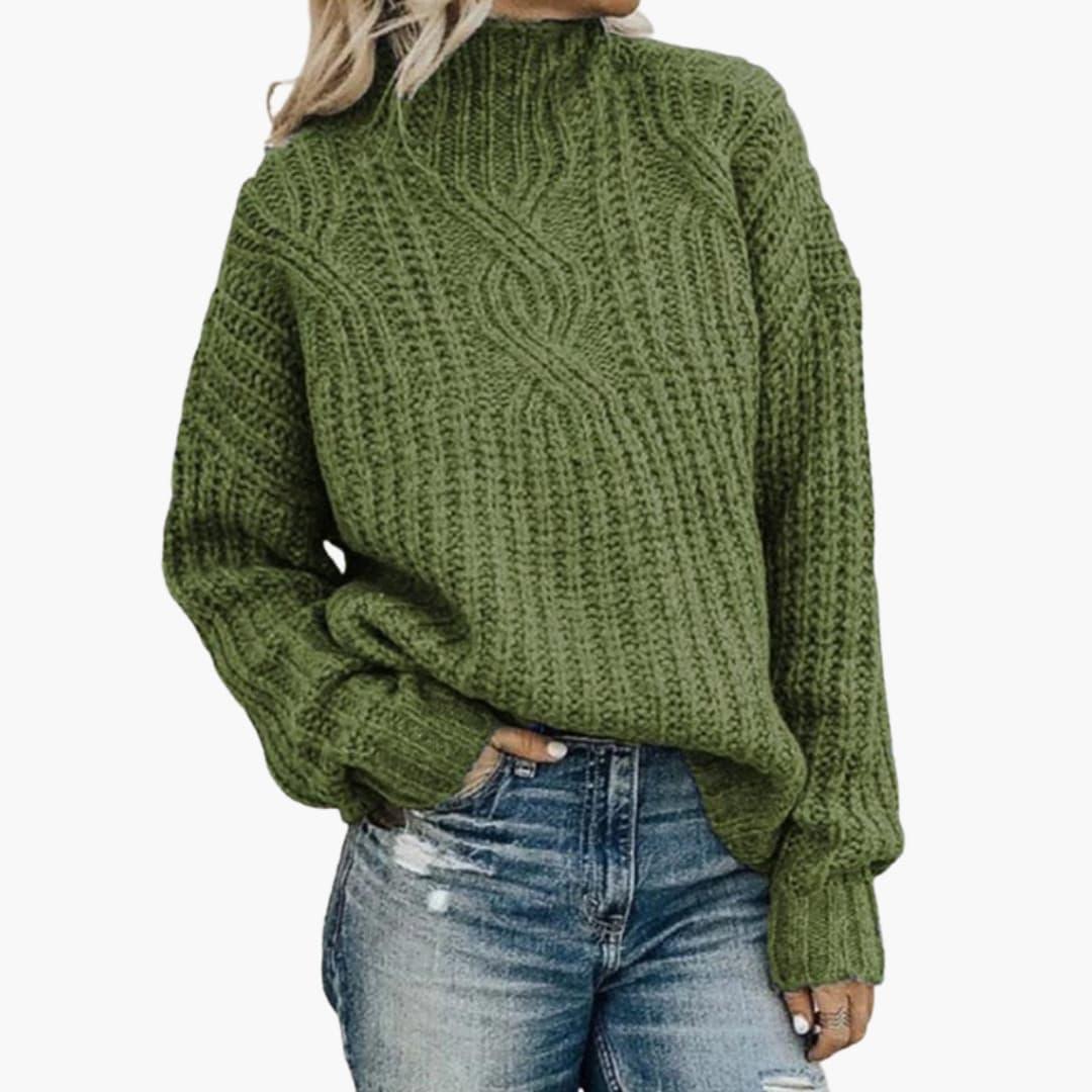 Bavane | Women's Knit Sweater with High Neck