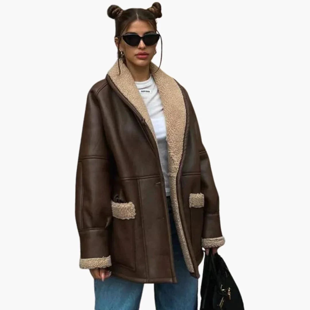 Bavane | Women's Winter Jacket with Belt and Front Pockets