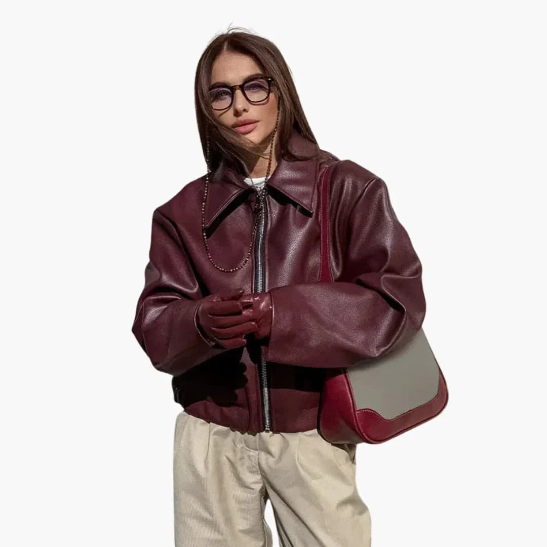 Bavane | Women's jacket with front zipper and wide collar