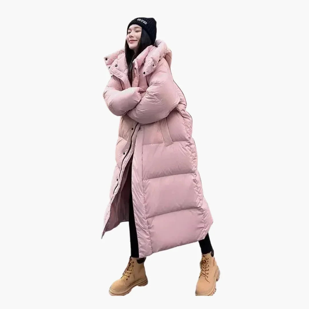 Bavane | Women's Long Puffer Jacket with Hood