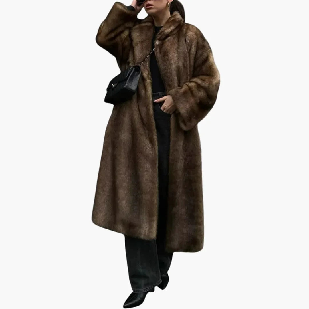 Bavane | Women's Coat with Stand-Up Collar and Long Sleeves