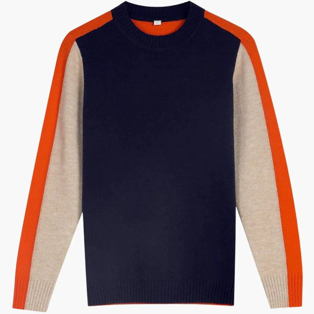 Women's Sweater with Round Neck and Long Sleeves