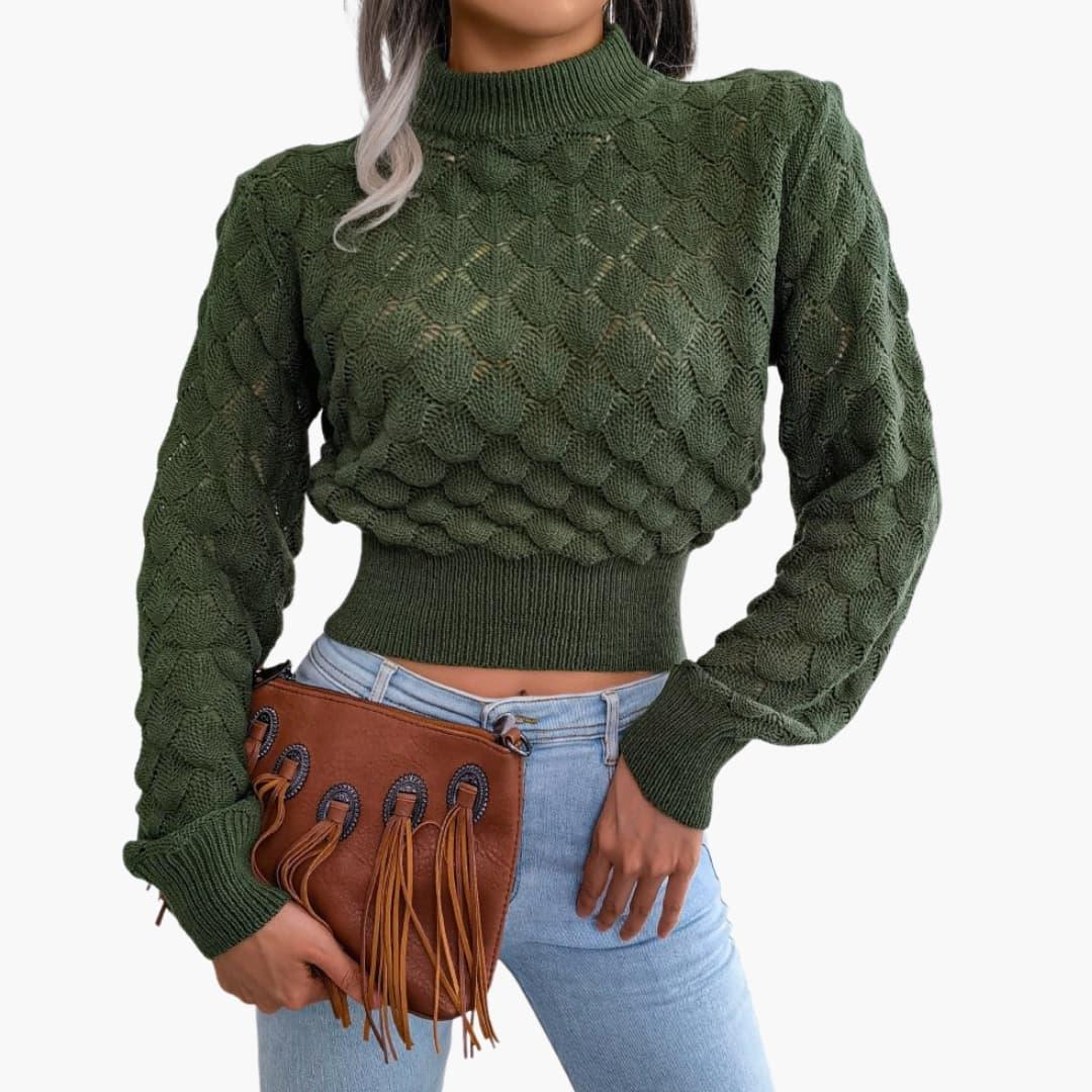 Bavane | Women's Sweater with Round Neck and Long Sleeves